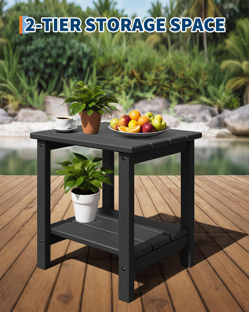 GarveeLife close-up of top surface highlighting durable HDPE and spill-friendly finish