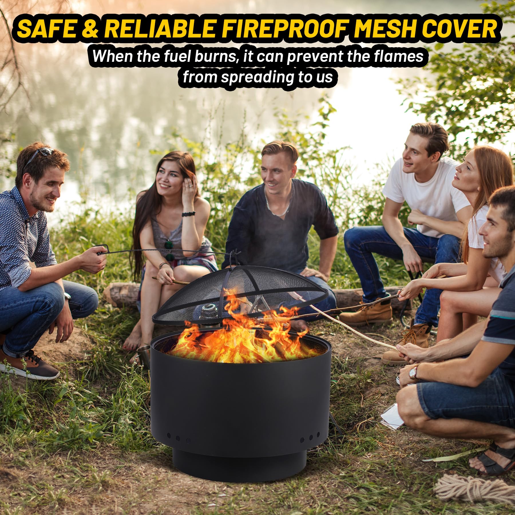 GarveeLife round base and legs detail, enhancing stability on uneven ground