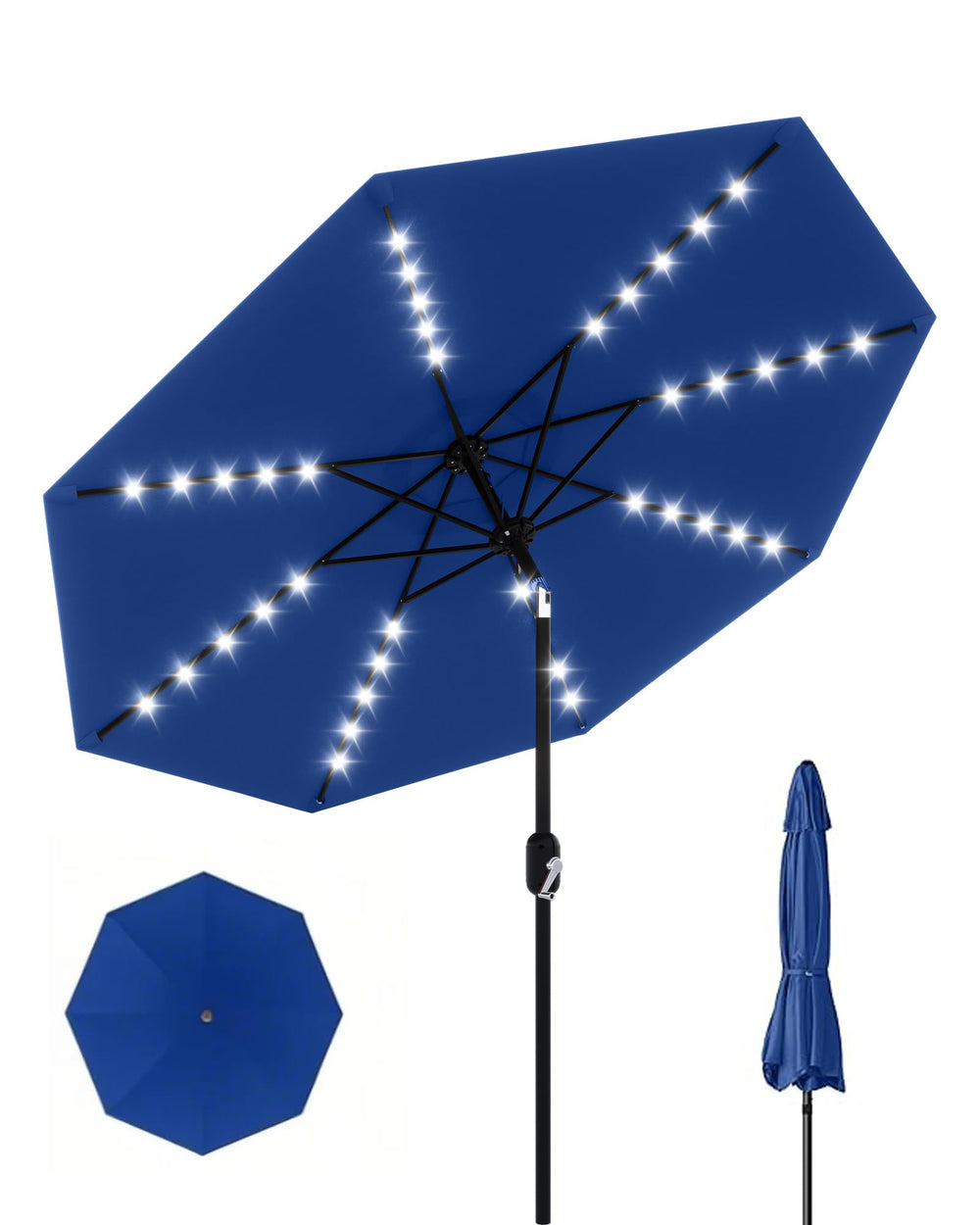 GarveeLife front view navy blue canopy showing large shaded area benefit