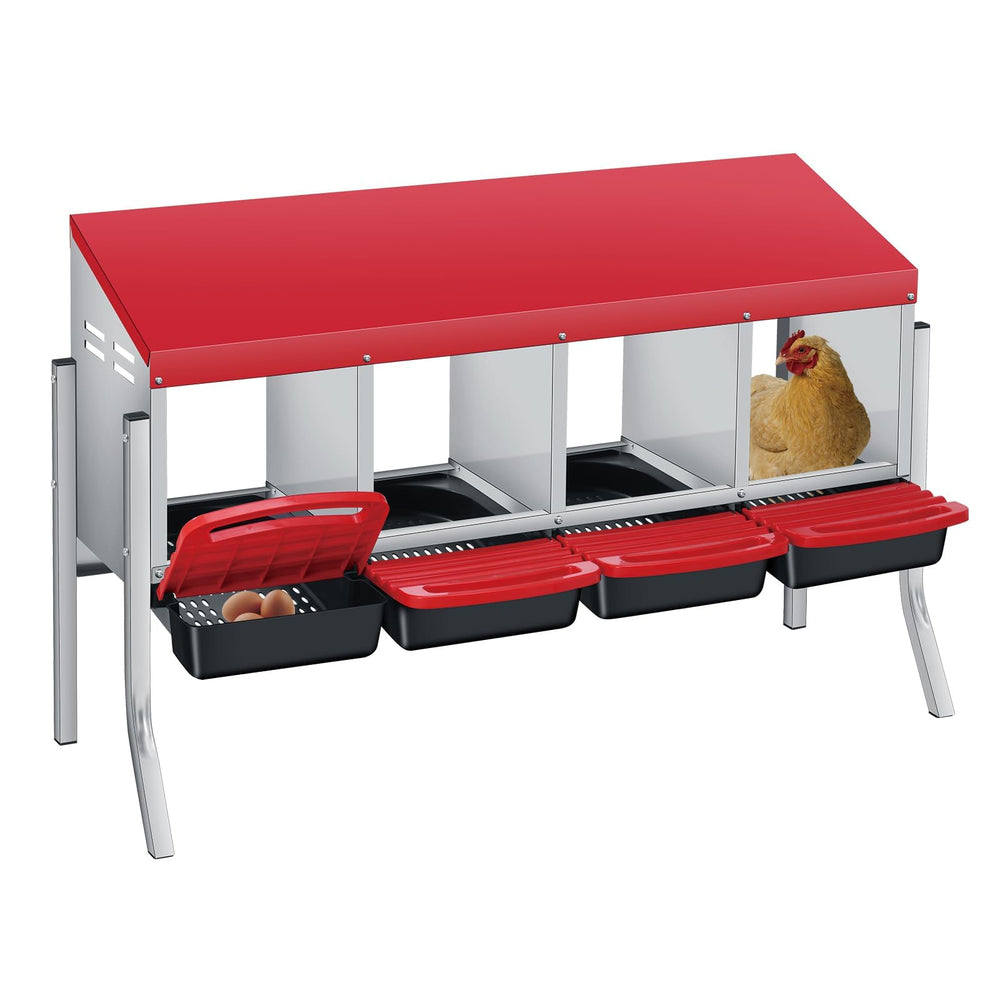 GarveeLife nesting box installed in a coop lifestyle shot demonstrating real-world setup and space-saving
