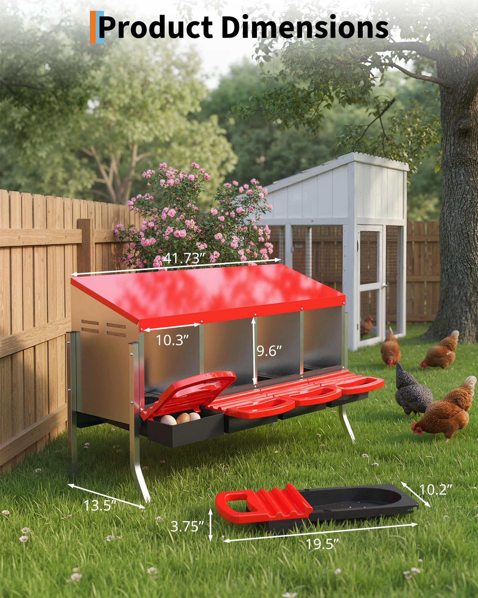 GarveeLife interior close-up of an enclosed compartment offering hens privacy and less disturbance