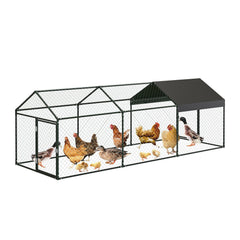 GarveeLife front view of large coop showing spacious run and easy access