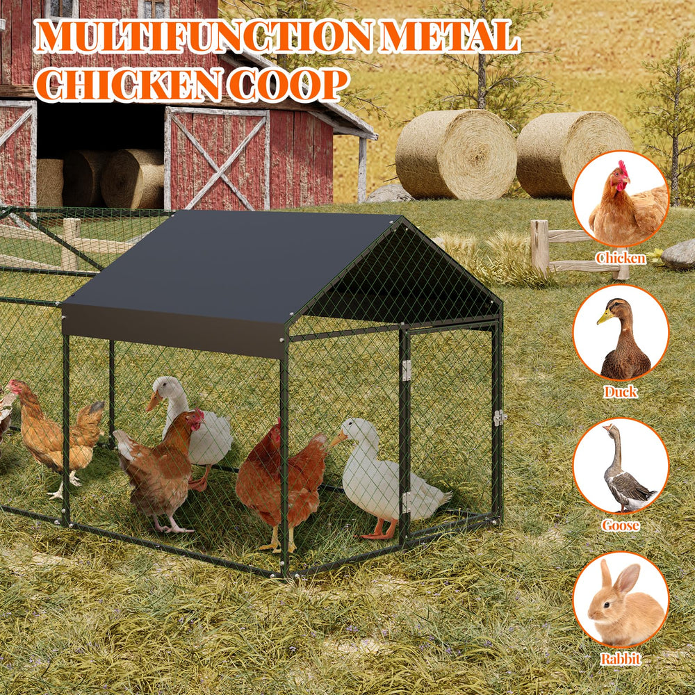 GarveeLife backyard setup showing portable coop enhancing outdoor habitat