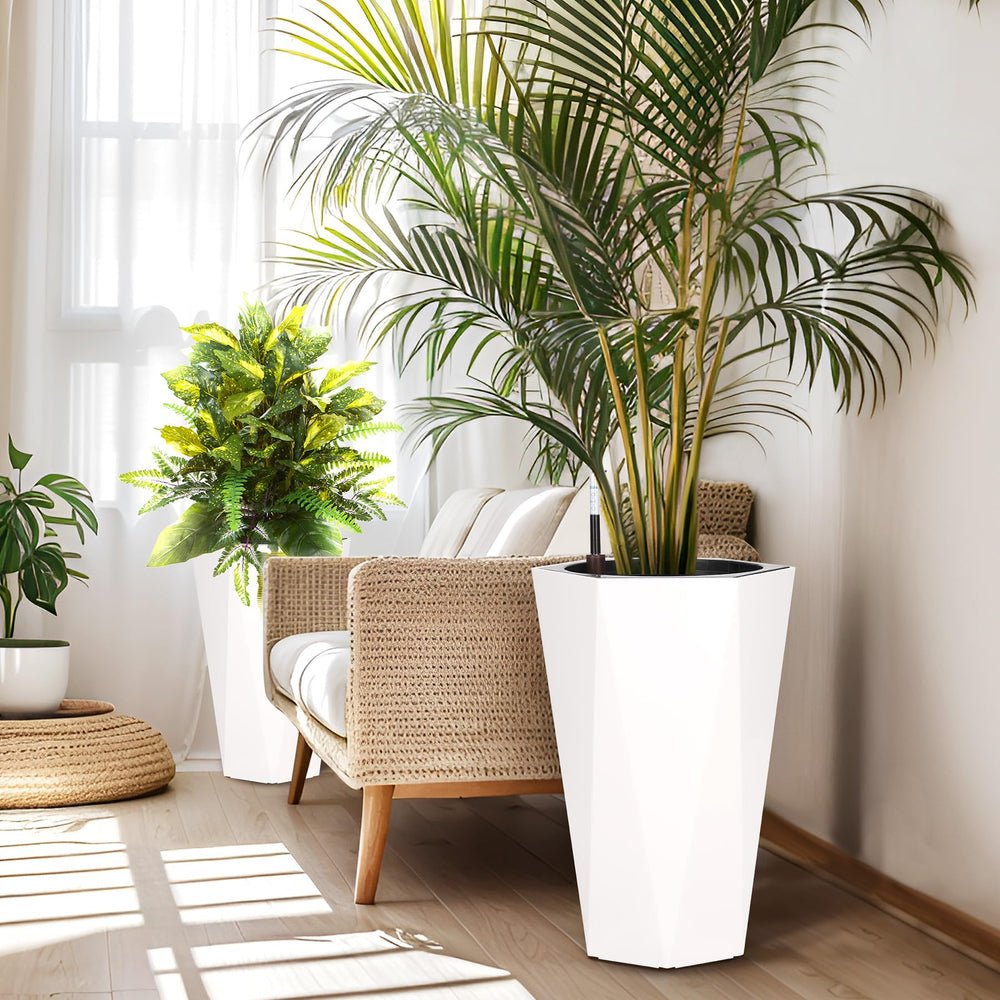 GarveeLife planter next to chair showing scale to help choose placement