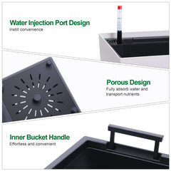 GarveeLife visible water-level monitor close-up for easy watering checks and convenience