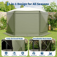 GarveeLife removable wind cloth attached to side providing privacy and wind blocking