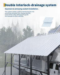 GarveeLife detailed steel frame and purlins showing structural strength