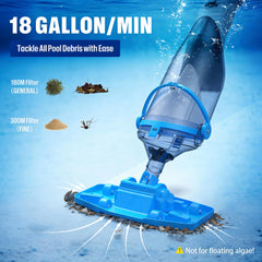GarveeLife telescopic pole fully extended demonstrating reach to deep pool corners and walls