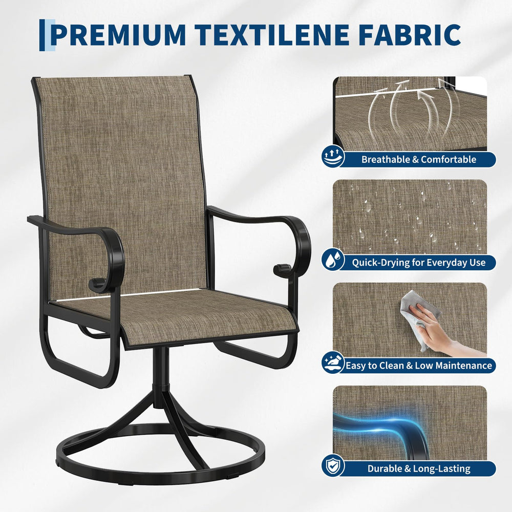 GarveeLife Textilene fabric texture close-up showing breathable, quick-dry benefit