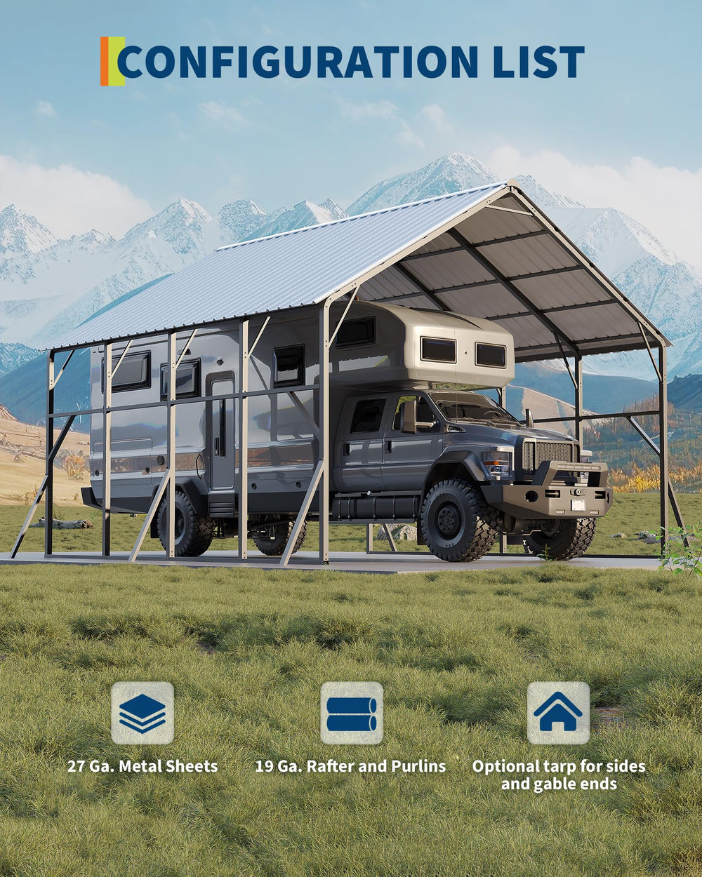 GarveeLife close-up of vertical roof panels promoting fast water runoff