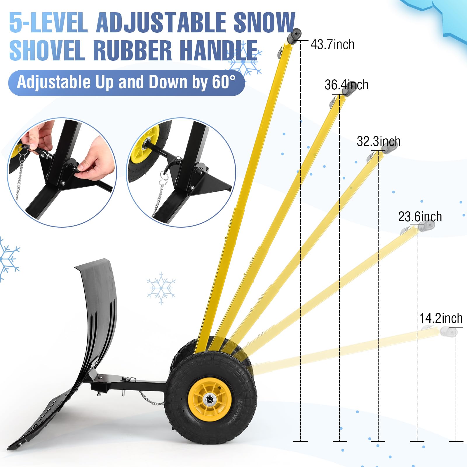GarveeTech adjustable T-handle demonstrating ergonomic height benefit
