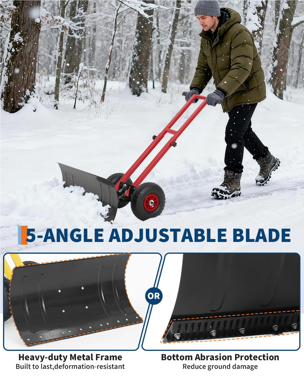 GarveeTech shovel beside a shoe to show size and scale advantage