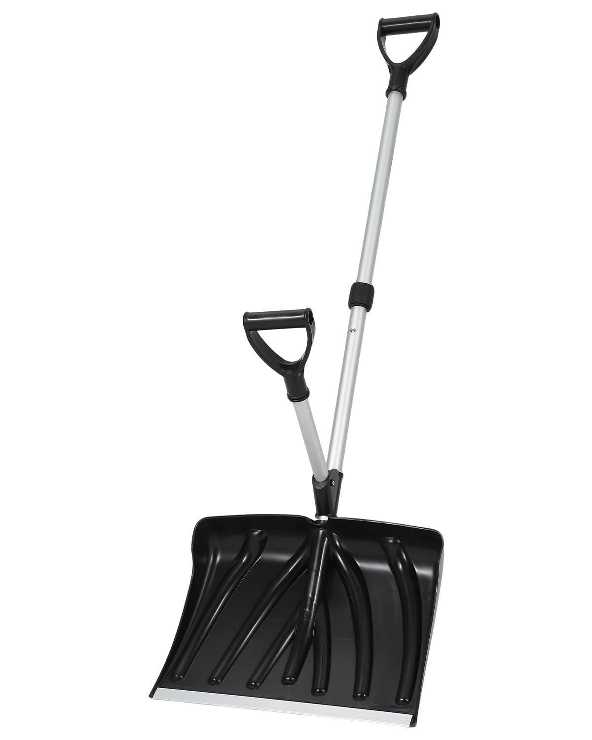 GarveeTech snow shovel front view showing blade and lightweight balance benefit