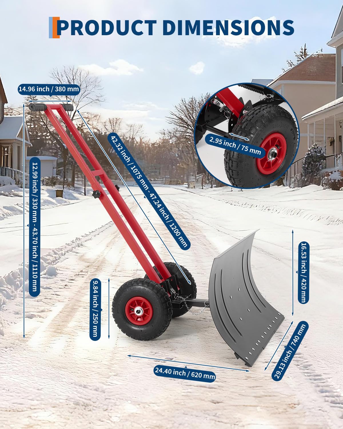 GarveeTech detailed 10-inch anti-skid wheel for smooth rolling and superior traction