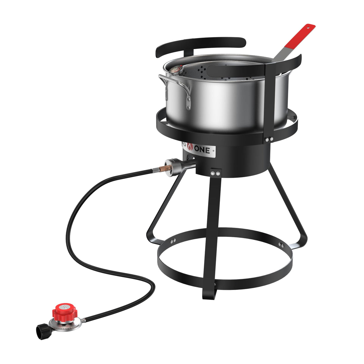 Gas One complete fryer kit front view showing components and easy setup benefit