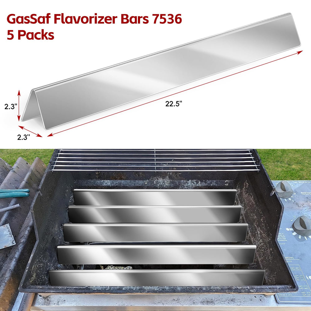 GasSaf bars installed above burners demonstrating safer heat protection benefit