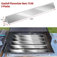 GasSaf bars installed above burners demonstrating safer heat protection benefit