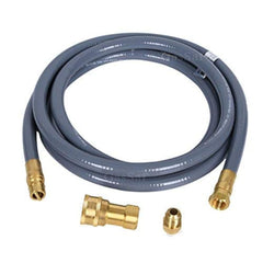 GasSaf front view of 10 ft hose showing quick connect and benefits of portability