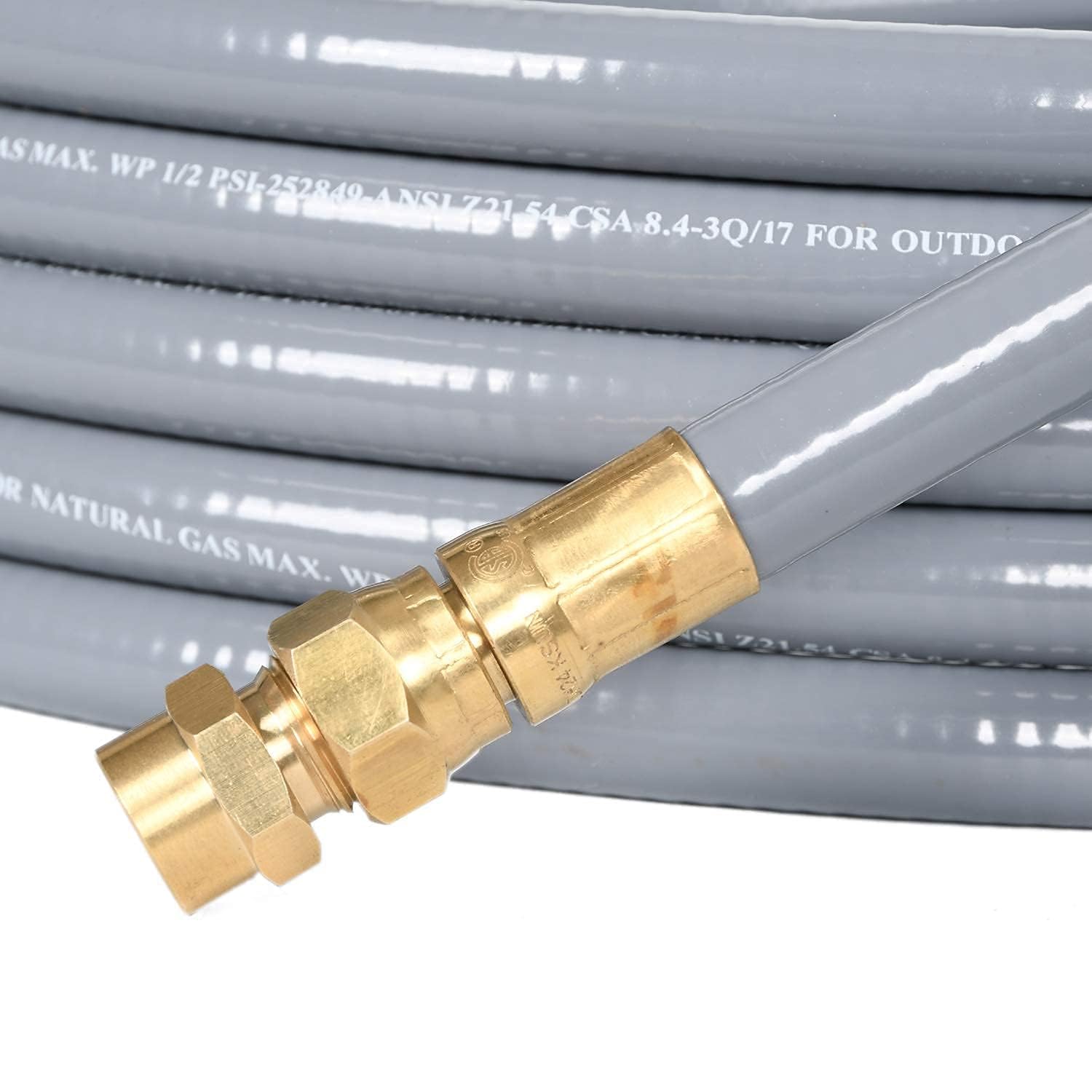 GasSaf held in hand for scale showing 10-foot length and convenient maneuverability