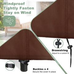 Gasadar adjustable drawstring and buckles securing covers in wind