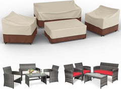 Gasadar front packaging showing full 4-piece patio cover set and protection benefits