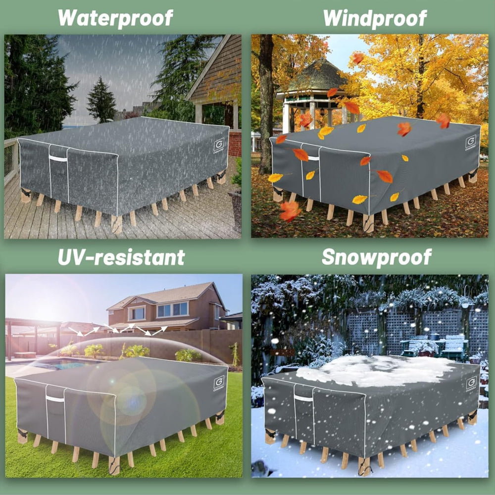 Gasadar handles visible for easy setup and fast removal of the cover