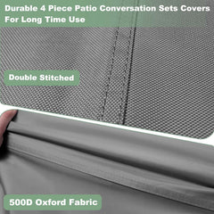 Gasadar covered conversation set in use on deck protecting furniture from weather