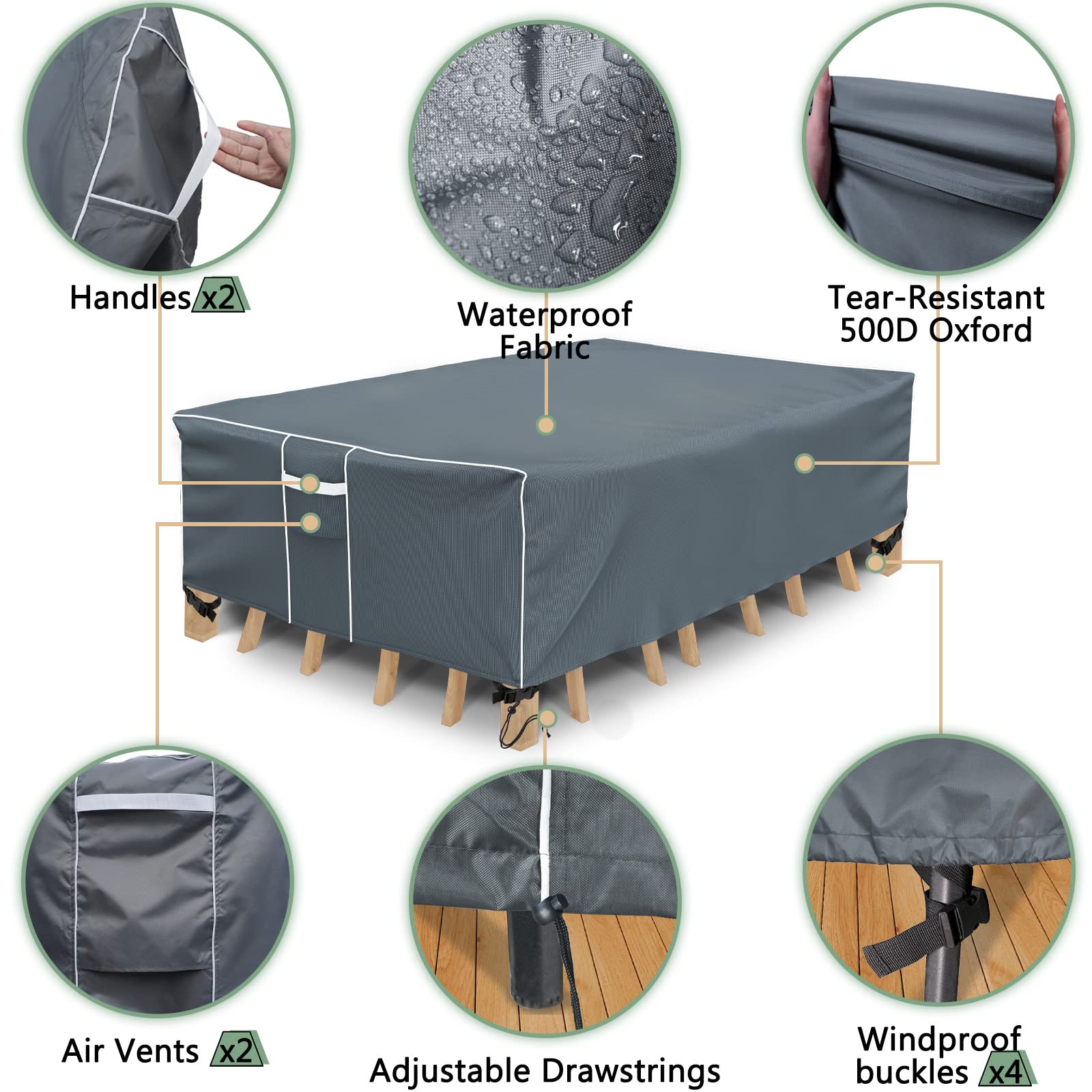 Gasadar water beading on cover surface demonstrating waterproofing