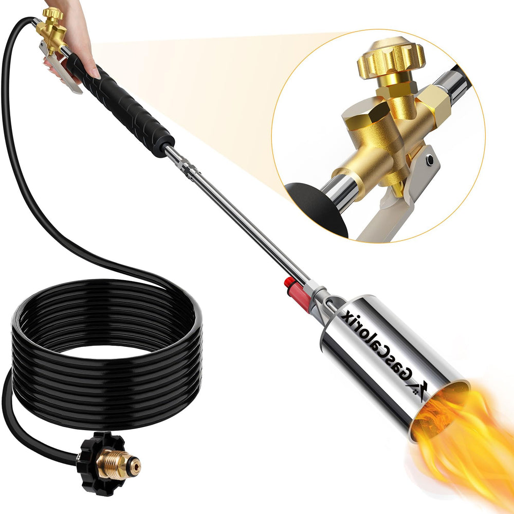 GasCalorix igniter and controls highlighting easy one-hand ignition benefit
