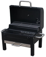 Gas One close-up of cooking grates showing steel finish and easy cleanup benefit