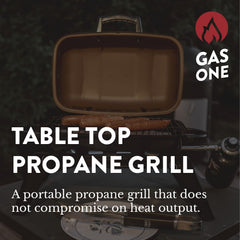 Gas One porcelain-coated grate close-up for easy release and simple cleaning