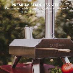 Gas One pellet hopper close-up showing easy fueling and steady heat