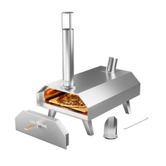 Gas One front view stainless-steel oven showing robust outdoor-ready finish