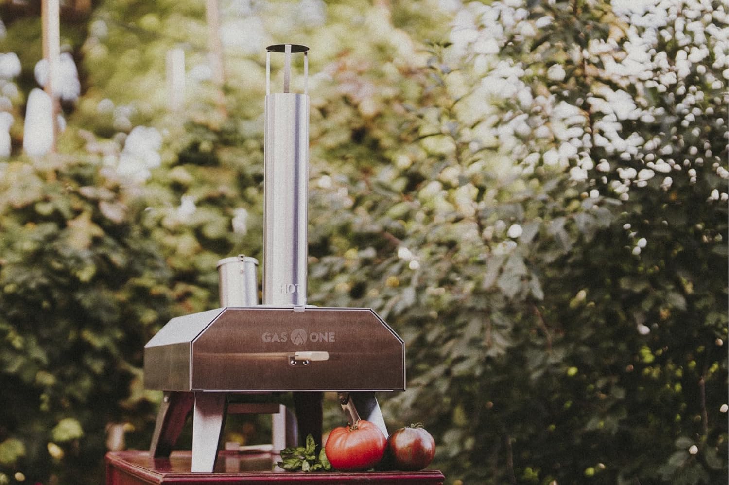 Gas One in backyard tailgate setting showing quick setup for gatherings