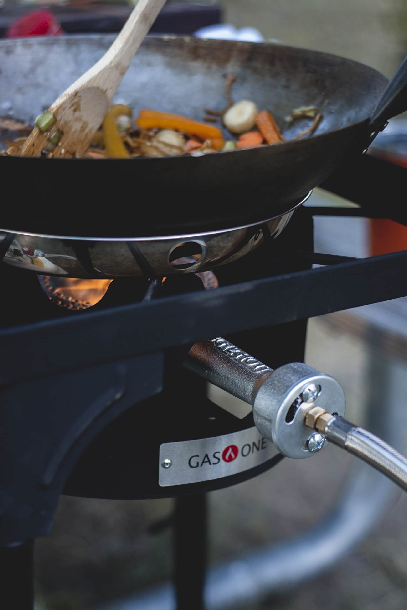 Gas One welded frame detail and high-temp paint finish, for rugged durability