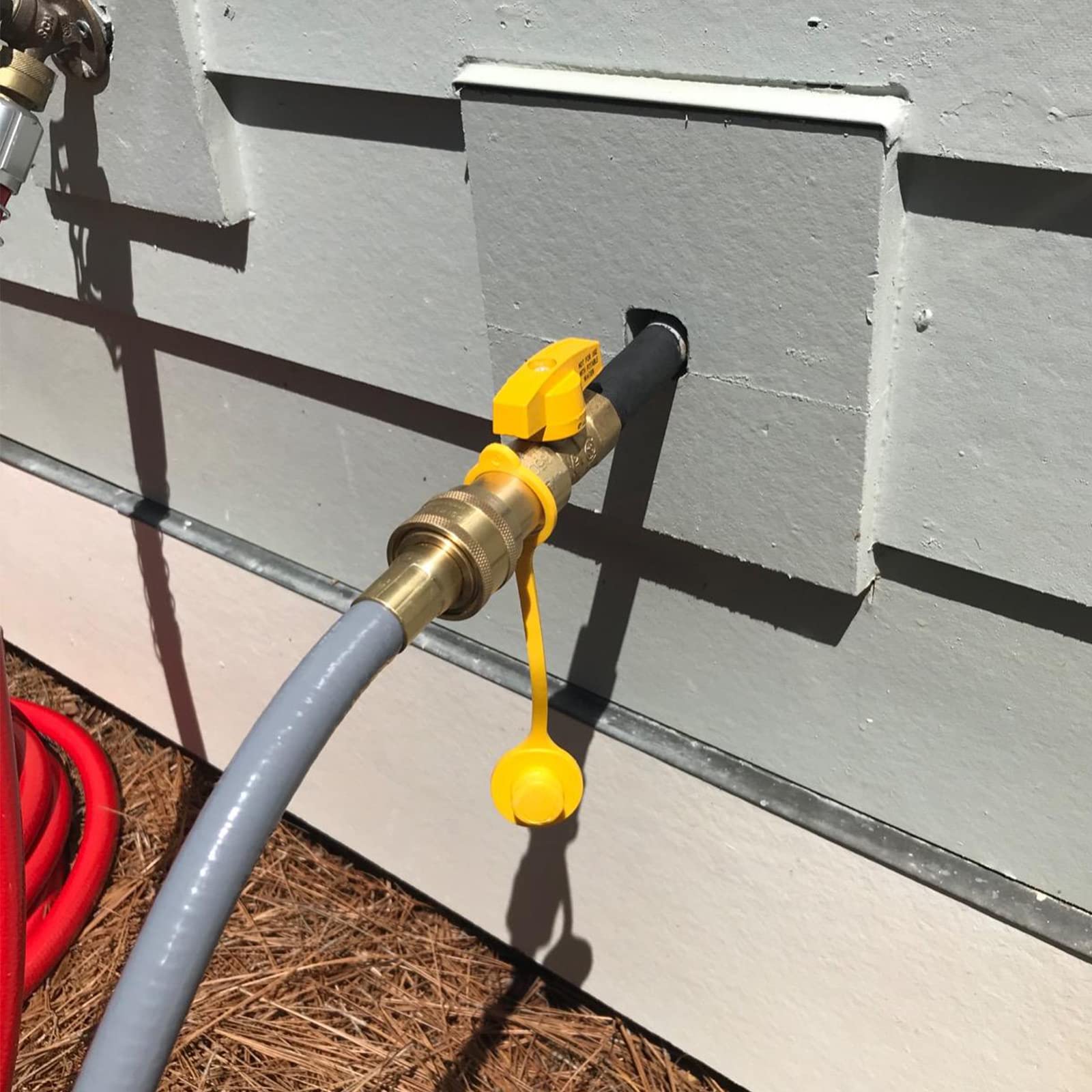GASPRO attached to patio heater showing compatibility and outdoor performance