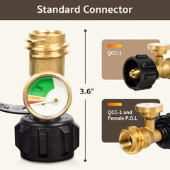 GASPRO brass thread detail highlighting durable corrosion-resistant construction