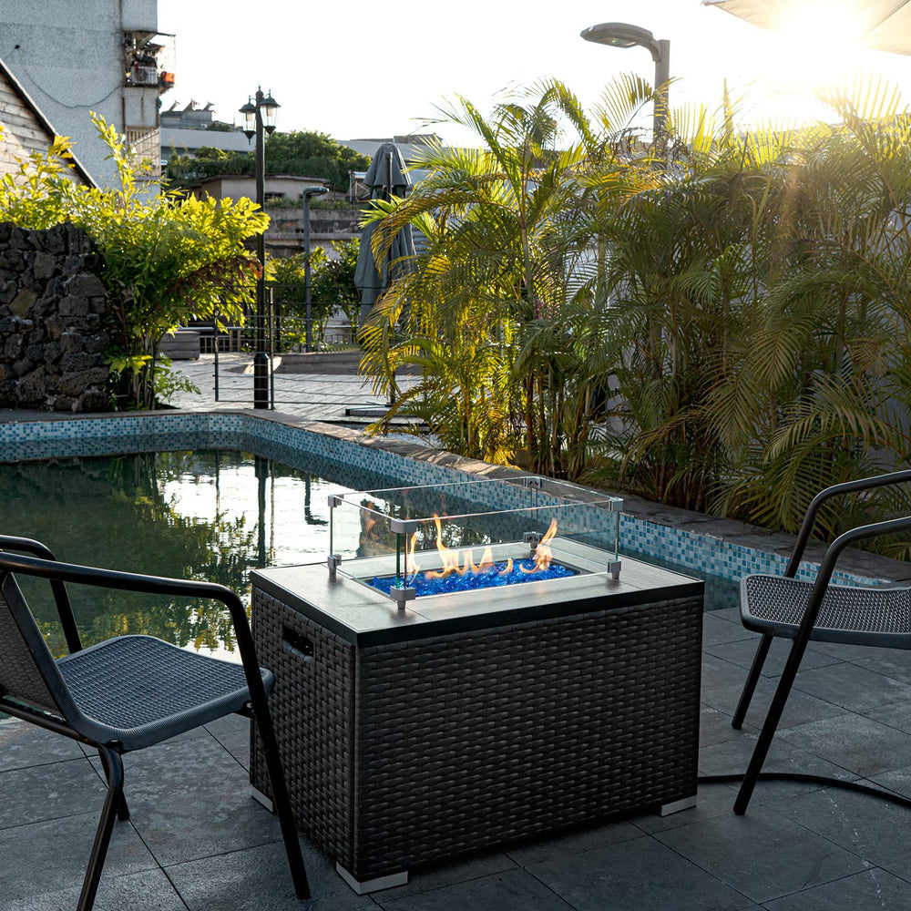GASPRO glass concealing propane burner for a clean fire pit appearance