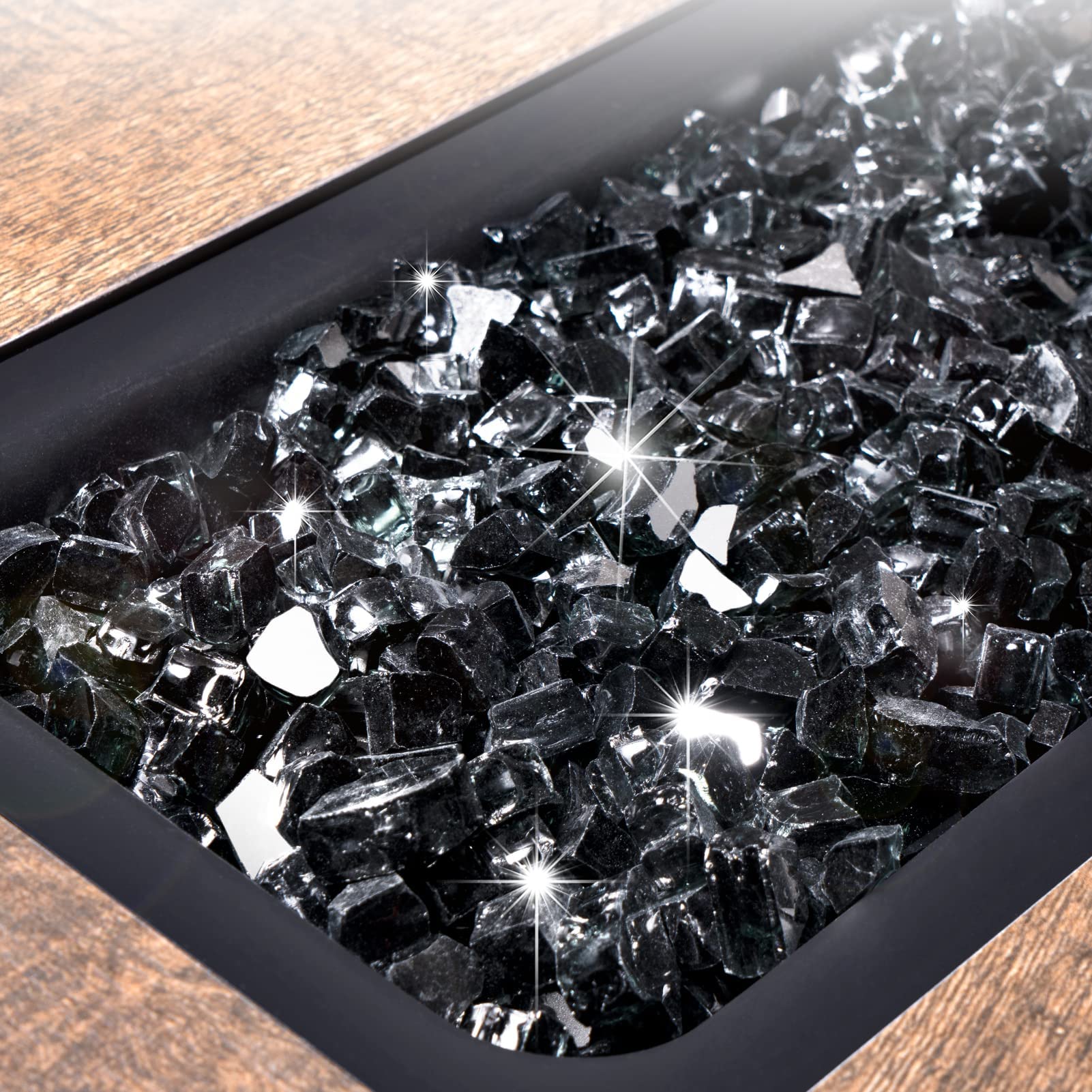 GASPRO close-up of 1/2-inch glass texture highlighting reflective sparkle