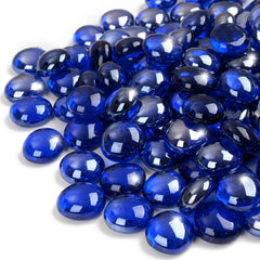 GASPRO cobalt blue fire glass front view showing 20 lb bag and rich color for vibrant firepit