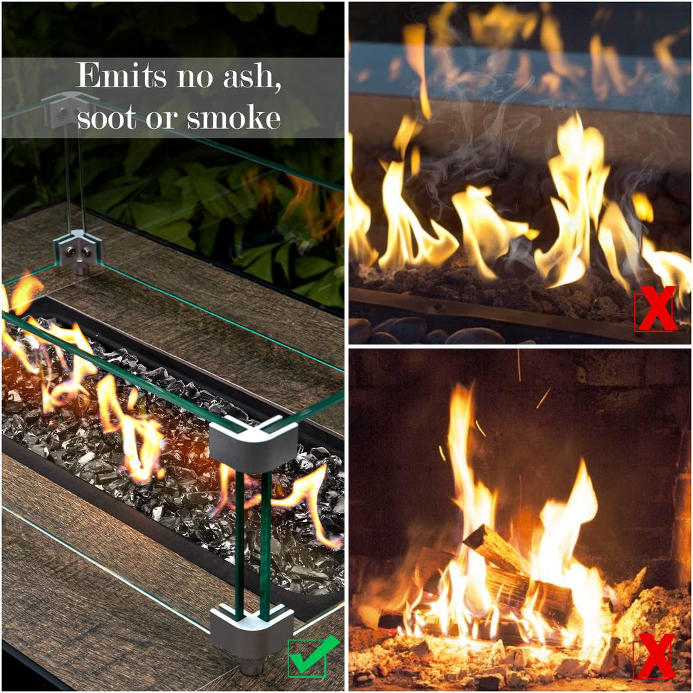 GASPRO glass covering burner hiding hardware and improving appearance