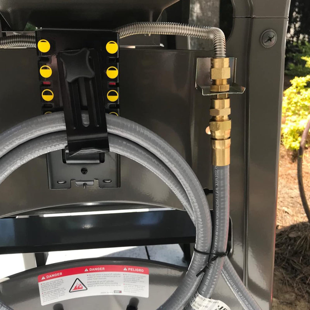 GASPRO dust caps and connectors showing protection for fittings between uses
