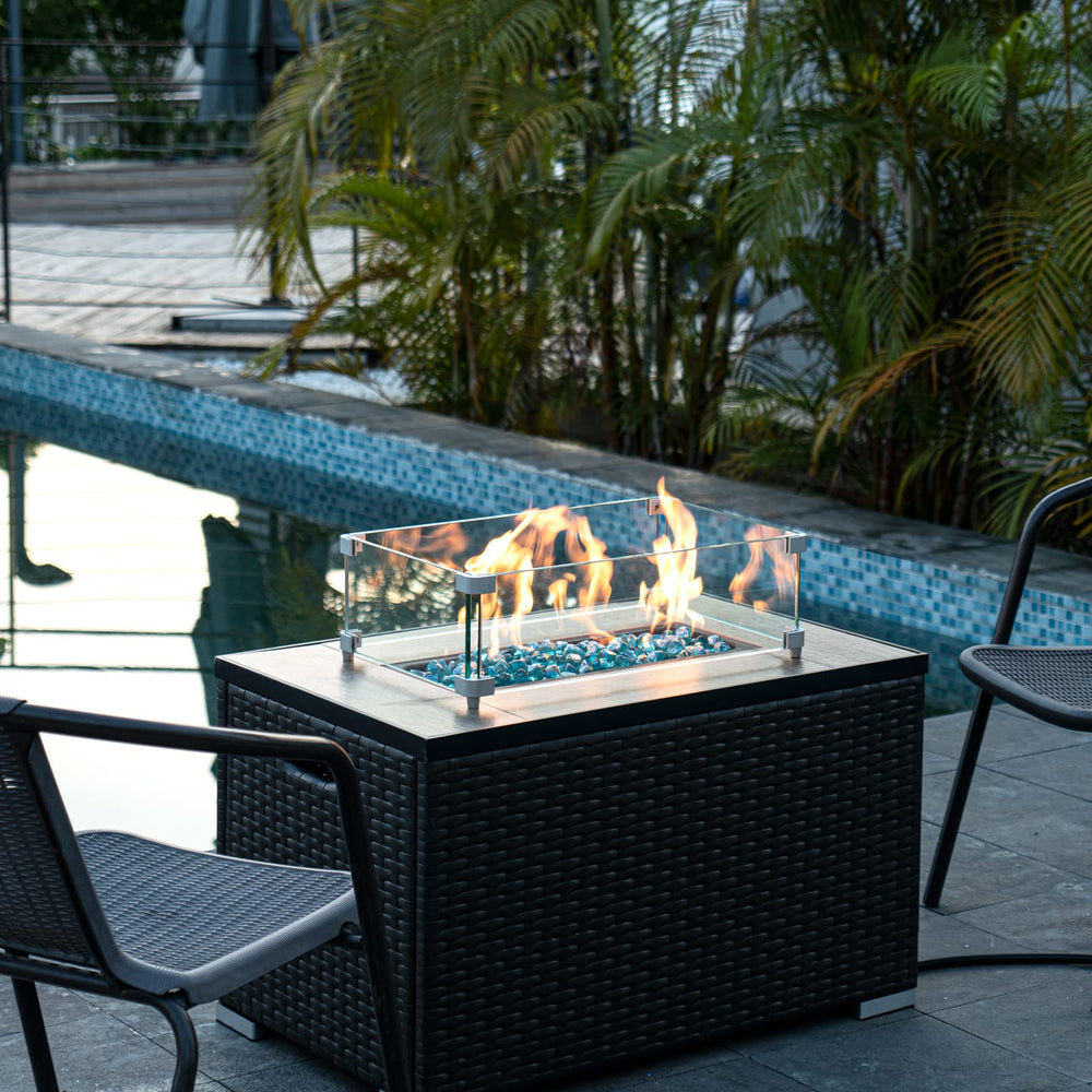 GASPRO installed in a fire pit showing clean burner concealment and aesthetic upgrade