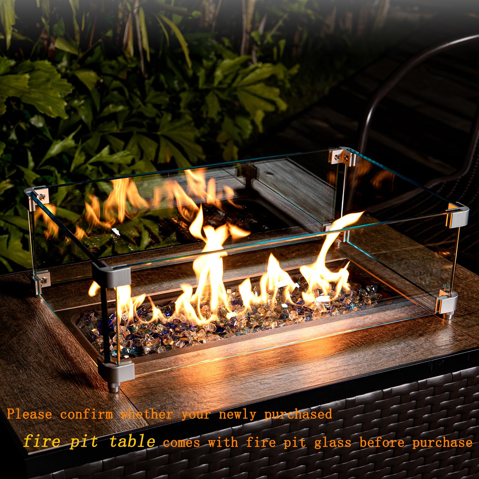 GASPRO glass with visible flames showing enhanced sparkle and brighter flames