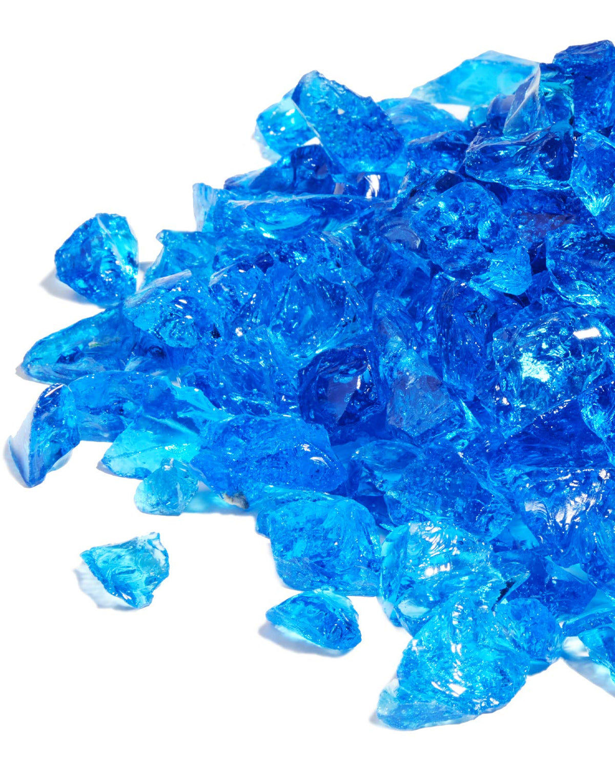 GASPRO front bag of turquoise fire glass showing product weight and benefit