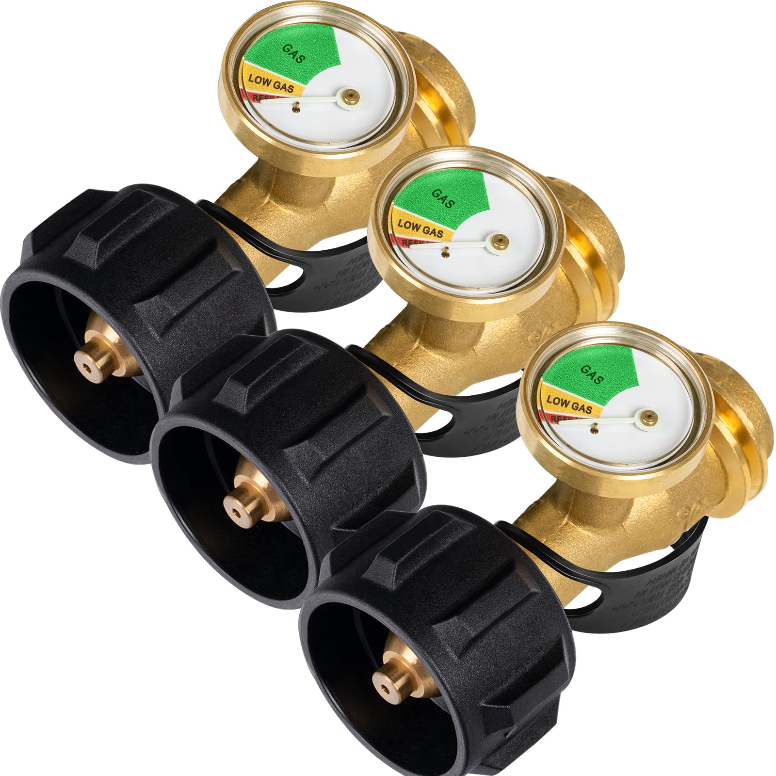 GASPRO front-mounted gauge on tank showing easy-read display and convenience