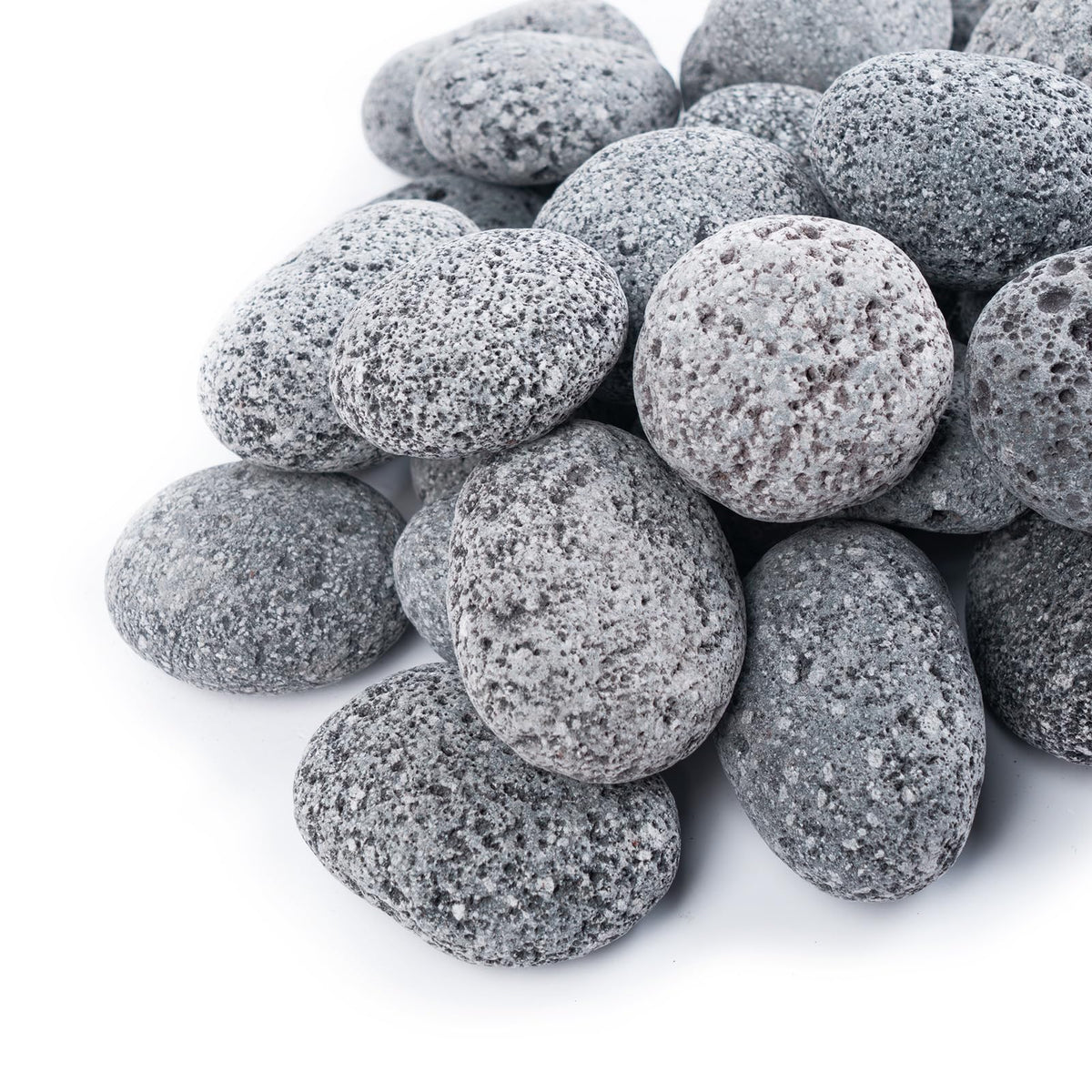 GASPRO front packaging of 10lb lava rocks shows product and weight, durable and ready