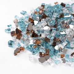 GASPRO front packaging 10 lb bag showing colorful fire glass benefits