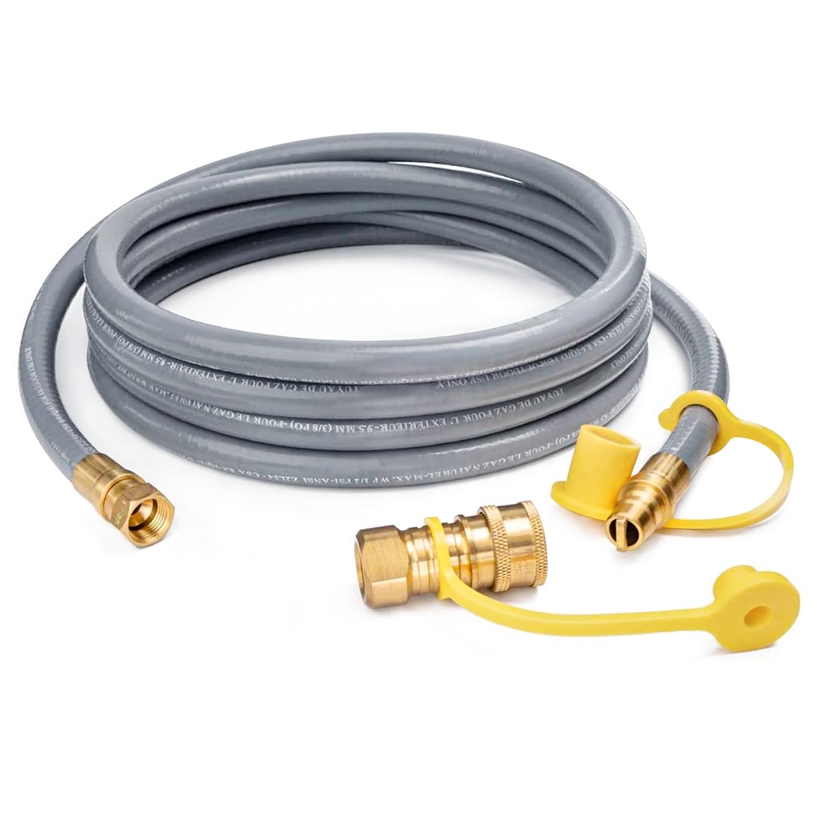 GASPRO front view 12ft hose showing full length and connectors benefit easy placement