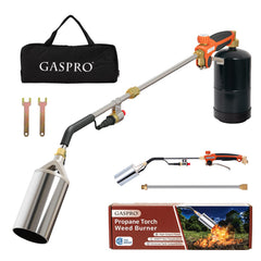 GASPRO front view assembled showing full torch ready to use, improved reach benefit